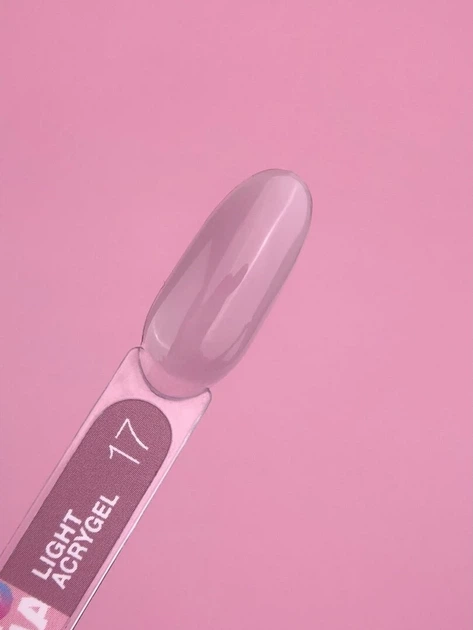 Жидкий гель LUNAMoon Light Acrygel №17 (Светло-нюдовый) 13 мл для укрепления, выравнивания ногтей - изображение 2