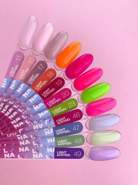 Жидкий гель LUNAMoon Light Acrygel №17 (Светло-нюдовый) 13 мл для укрепления, выравнивания ногтей - изображение 4