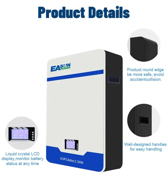 Акумулятор EASUN Powerwall 48v Lifepo4 51.2v, 6000+ циклів 485 CAN BMS - Фото 6 Акумулятор EASUN Powerwall 48v Lifepo4 51.2v, 6000+ циклів 485 CAN BMS - зображення 6