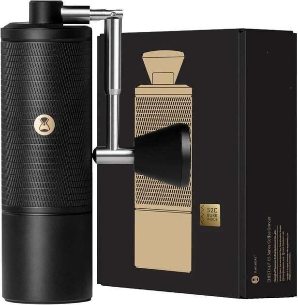 Ручна кавомолка Timemore Chestnut C5 ESP Pro Black з регулювання
