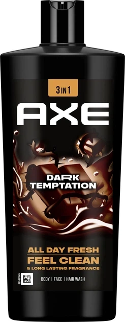 Гель для душу та шампунь AXE Dark Temptation 700 мл (8720181415463) - Фото 1 Гель для душу та шампунь AXE Dark Temptation 700 мл (8720181415463) - зображення 1