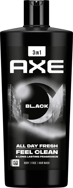 Гель для душу та шампунь AXE Black 700 мл (8720181166389) - Фото 1 Гель для душу та шампунь AXE Black 700 мл (8720181166389) - зображення 1