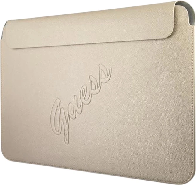 Etui na laptopa Guess Sleeve Saffiano Script 13" Gold (3666339005269) - obraz 2