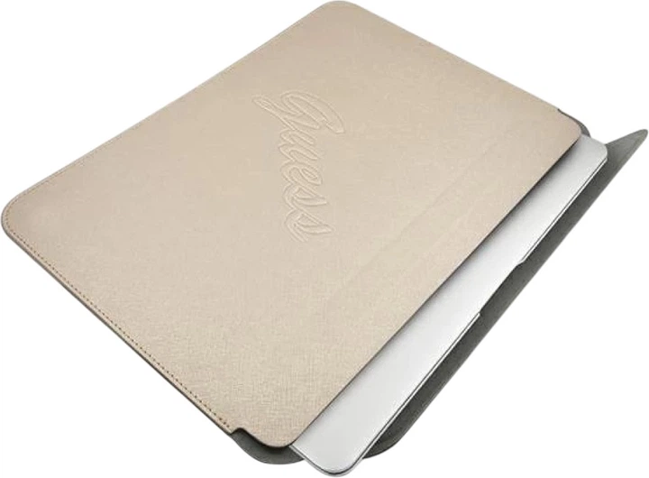 Etui na laptopa Guess Sleeve Saffiano Script 13" Gold (3666339005269) - obraz 4