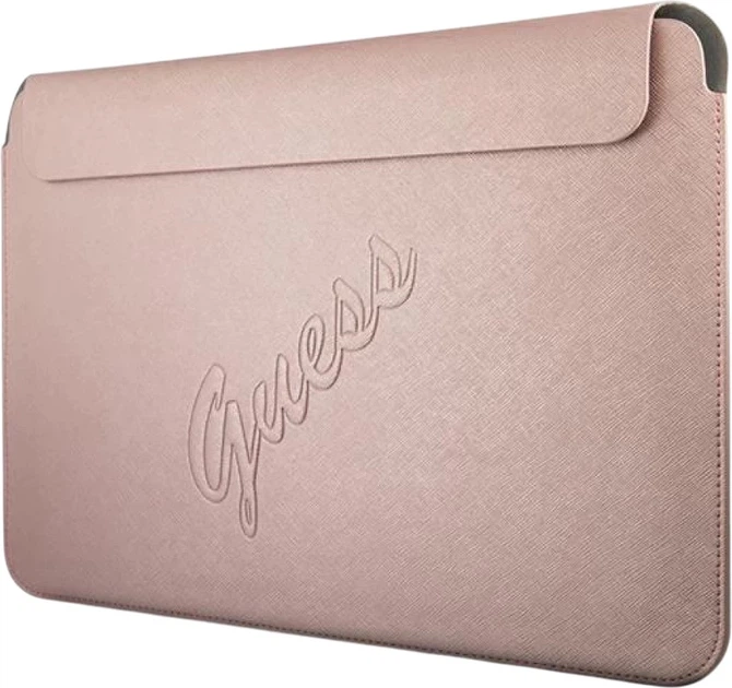 Чохол для ноутбука Guess Sleeve Saffiano Script 13" Pink (3666339005290) - зображення 2
