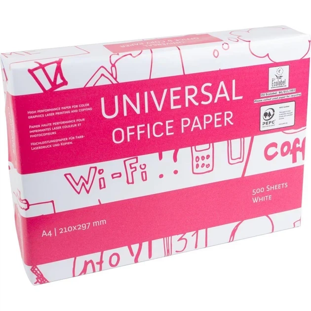 Бумага офисная Universal Office Paper, А4, 80 г/м2, 500 л. - Фото 2 Бумага офисная Universal Office Paper, А4, 80 г/м2, 500 л. - изображение 2