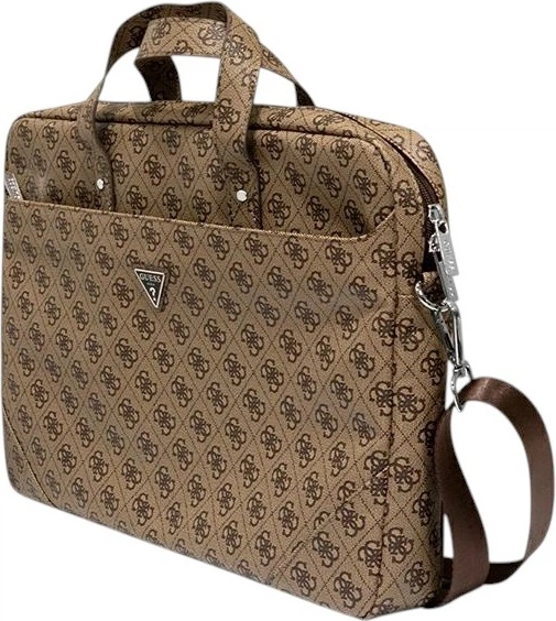 Сумка для ноутбука Guess Saffiano 4G Triangle Logo 16" Brown (3666339051105) - зображення 2