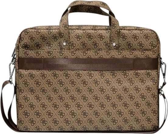 Сумка для ноутбука Guess Saffiano 4G Triangle Logo 16" Brown (3666339051105) - зображення 3