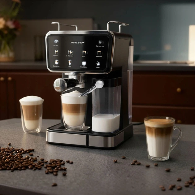 Кавоварка рожкова Berdsen BD-773 Чорна - зображення 8