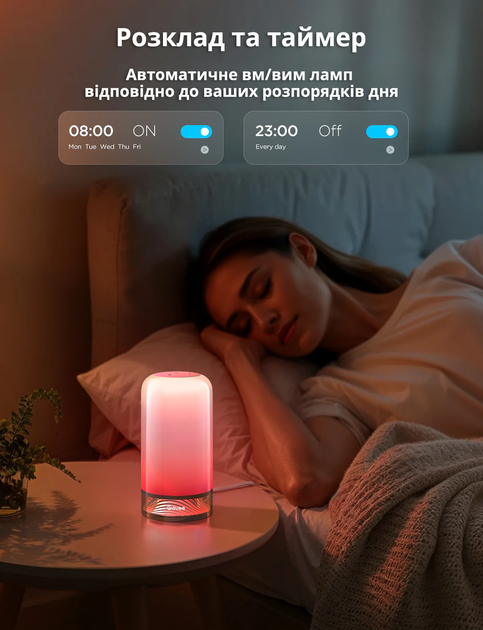 Розумна кольорова настільна лампа Govee Aura 2 RGBIC White and Color, WiFi + Bluetooth Matter - Фото 3 Розумна кольорова настільна лампа Govee Aura 2 RGBIC White and Color, WiFi + Bluetooth Matter - зображення 3