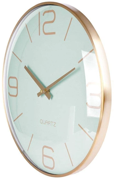Zegar ścienny Vilde 30 cm Złoty miętowy (5904316455262) - obraz 2