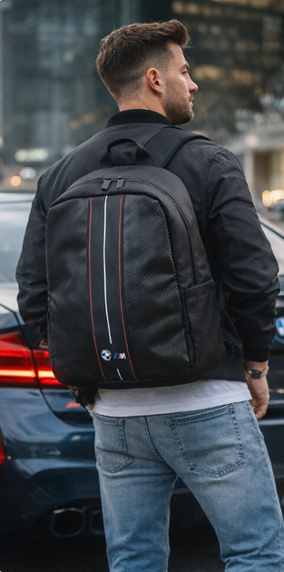 Рюкзак для ноутбука BMW Carbon Red Stripe 16" Black (BMBP15COMSCAKR) - зображення 4