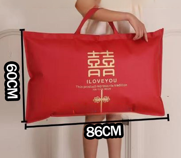 Подарочная сумка-чехол на молнии с ручками «I LOVE YOU» (красная) 86×60 см KT7007301 - Фото 6 Подарочная сумка-чехол на молнии с ручками «I LOVE YOU» (красная) 86×60 см KT7007301 - изображение 6