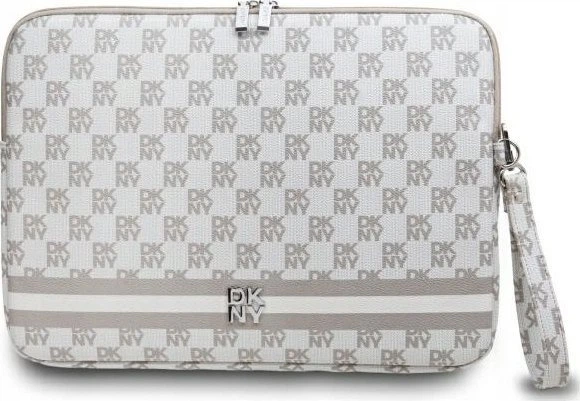 Etui na laptopa DKNY Sleeve Checkered Pattern Printed Stripes 16" Beige (DKCS16PVSHLE) - obraz 2