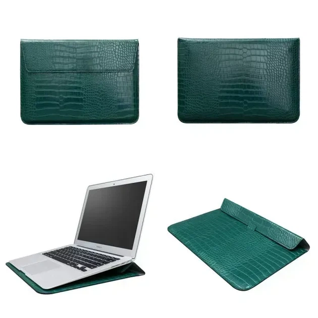 Чохол-Конверт Pu Leather Crocodile для MacBook 13,3 Green - зображення 3