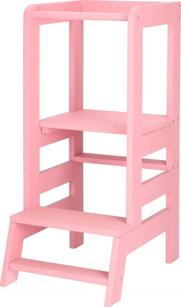 Podest Springos Pomocnik kuchenny dla dzieci 90 cm Różowy (5907719419916) - obraz 2
