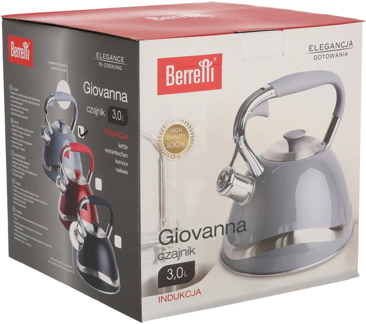 Czajnik Berretti Giovanna szary 3 l (5902041306200) - obraz 4