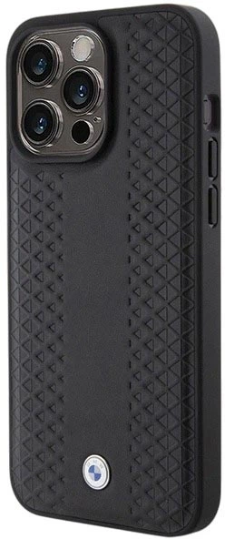 Etui plecki BMW Leather Diamond Pattern do Apple iPhone 15 Pro Black (3666339142568) - obraz 2