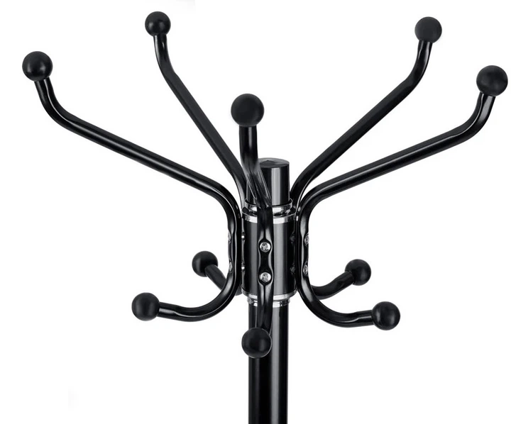 Wieszak na ubrania Massido stojący z marmurową podstawą 176 cm Czarny 684100 (5903890613389) - obraz 2