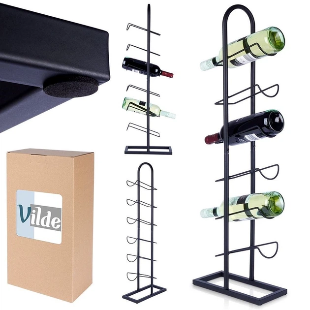 Підставка для вина Orion металева на 6 пляшок Чорна 27 x 13 x 84.5 см (5904316456955) - зображення 9