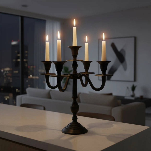 Підсвічник Home & Styling Collection 31 см Чорний (8721037589536) - зображення 4