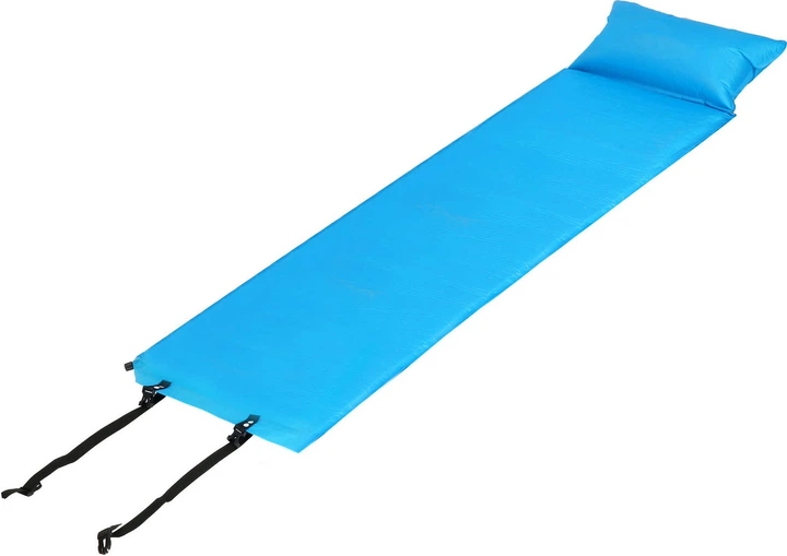 Килимок самонадувний Springos з подушкою та чохлом 186 см Синій PM036 (5907719430911) - зображення 2