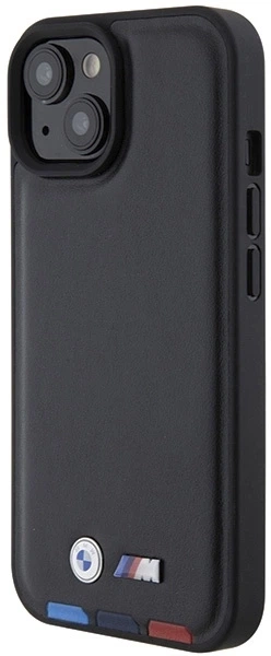 Etui plecki BMW Leather Stamp Tricolor do Apple iPhone 15 Plus Black (3666339143350) - obraz 2