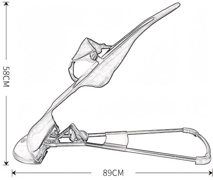 Leżaczek dziecięcy Hedo czarny (5904041149412) - obraz 9