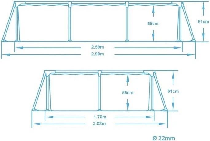Каркасний басейн Bestway 15 в 1 259 x 170 x 61 см 56403N (5903890615772) - зображення 2
