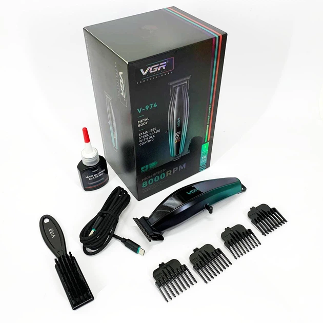 Профессиональный триммер на аккумуляторе VGR V-974 зеленый - изображение 4