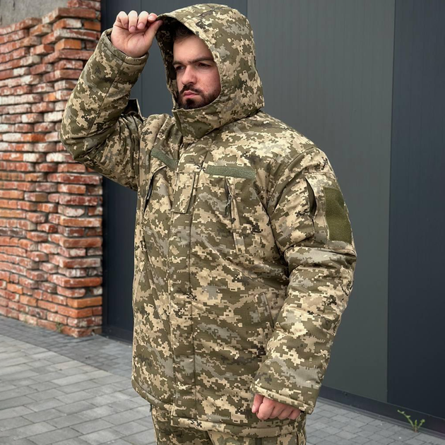 Бушлат ріп-стоп з підкладкою Omni-Heat 5XL піксель - изображение 3