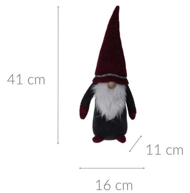 Stoper do drzwi Home & Styling Collection Krasnal 41 cm Bordowy (5902973428179) - obraz 2