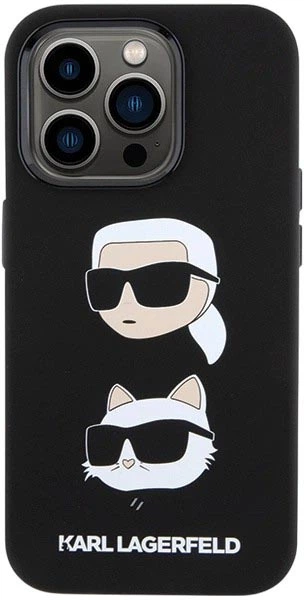 Панель Karl Lagerfeld Karl&Choupette Head для Apple iPhone 15 Pro Black (3666339164812) - зображення 3