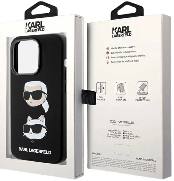 Панель Karl Lagerfeld Karl&Choupette Head для Apple iPhone 15 Pro Black (3666339164812) - зображення 8