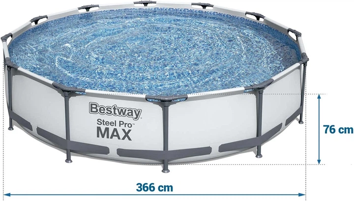 Каркасний басейн Bestway 16 в 1 + машина для мильних бульбашок 366 x 76 см 56416 (5903890614560) - зображення 2