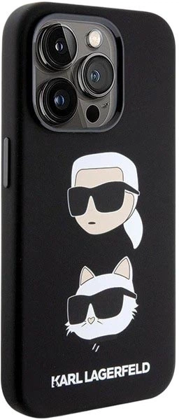 Etui Karl Lagerfeld Karl&Choupette Head do Apple iPhone 15 Pro Max Black (3666339164829) - obraz 4