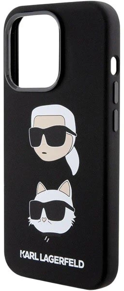 Etui Karl Lagerfeld Karl&Choupette Head do Apple iPhone 15 Pro Max Black (3666339164829) - obraz 5