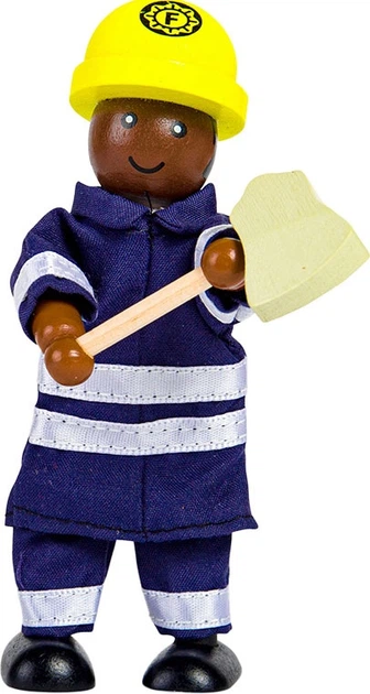 Zestaw figurek Tidlo Wooden Dollhouse Lalki Strażacy 12 cm 4 szt 2999928 (5012824001175) - obraz 2