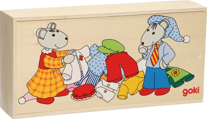 Zestaw figurek Goki Lia i Luca + 8 strojów drewniani lalki myszy 5299069 (4013594292719) - obraz 2