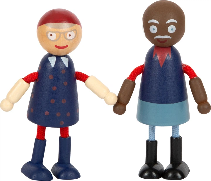 Zestaw figurek Small Foot Drewniany domek dla lalek rodzina z wózkiem inwalidzkim 7-11 cm 6 szt 5410392 (4020972123961) - obraz 3