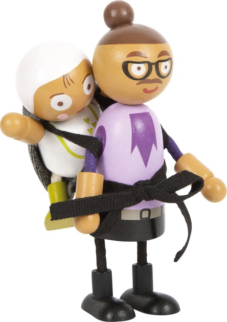 Zestaw figurek Small Foot Drewniani elastyczni lalki Rodzina z Niemowlęciem 11 cm 8 szt 5410856 (4020972124265) - obraz 4