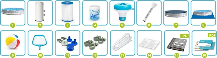 Каркасний басейн Intex 16 в 1 366 x 76 см 26712 (5902854518142) - зображення 4