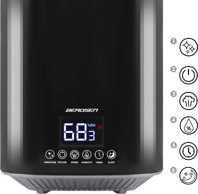 Зволожувач повітря Berdsen BD-502 Чорний - зображення 7