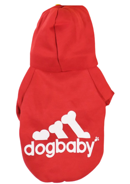 Толстовка " dogbaby" для собак и котов, размер М, красная - Фото 1 Толстовка " dogbaby" для собак и котов, размер М, красная - изображение 1
