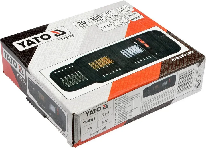 Ерши для чистки гнёзд свечей зажигания и форсунок YATO YT-08195 - изображение 3