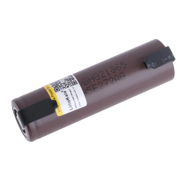 Акумулятор LiitoKala Li-ion 18650 3000mAh високотоковий 20A, з виводами, Lii-HG2-N - изображение 2