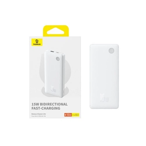 УМБ Baseus Airpow Lite Power Bank 10000mAh 15W White (P10067500213-00) - зображення 5