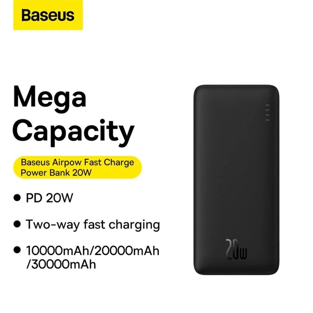 Павербанк Baseus Airpow 10000 mAh 20W Швидка зарядка Quick Charge 3.0/Power Delivery 3.0 (PPQD090001) Чорний - изображение 7