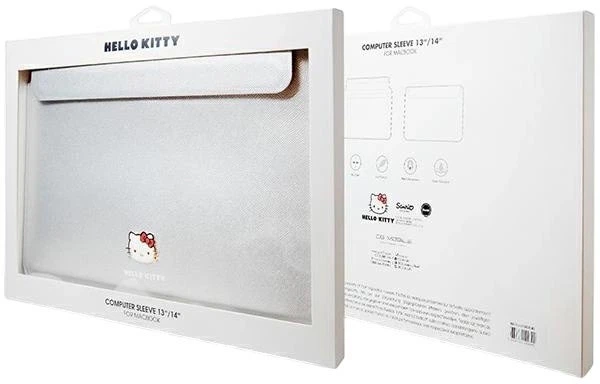 Чохол для ноутбука Hello Kitty PU Metal Logo 14" Silver (3666339190392) - зображення 4