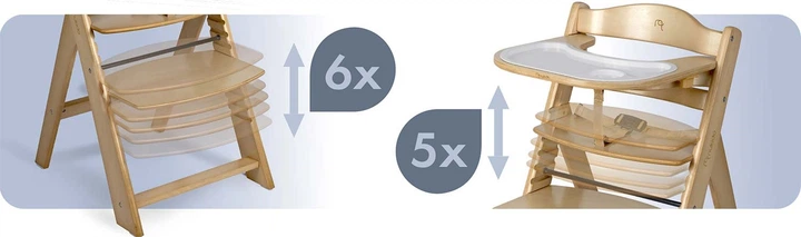 Krzesełko do karmienia Nukido Nelo drewniane (5903890630621) - obraz 3